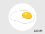 卡通煎鸡蛋插画图标