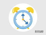 卡通闹钟插画图标