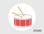 卡通鼓插画图标