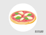 卡通披萨插画图标