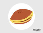 卡通铜锣烧插画图标