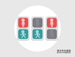 卡通红绿灯插画图标