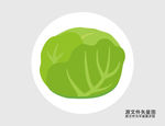 卡通包菜插画图标