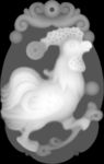 十二生肖 鸡灰度图