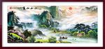江山中国风山水风景画装饰画素材