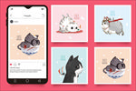 小清新猫咪图片