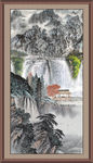 聚宝盆山水画
