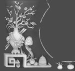 梅花灰度图