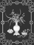 花瓶灰度图