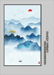 禅意水墨山水画