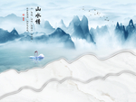 新中式电视背景墙