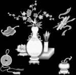 花瓶灰度图