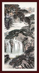 竖幅山水画
