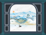 新中式轻奢组合背景墙