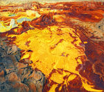 抽象画火山熔岩