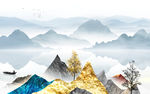中式 轻奢山水新画 TIF分层