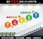 健身房楼梯文化墙