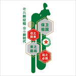 绿色退役军人形象墙