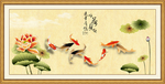 荷花鲤鱼图