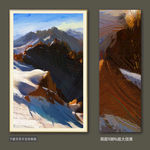 抽象装饰画雪山风景油画