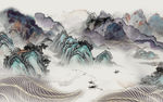 中国风电视山水背景 TIF分层