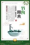 绿色食堂标语节约用水海报挂画