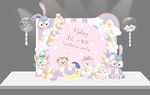 星黛露主题生日小宝宝女孩背景设