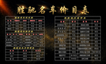 价目表