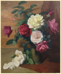 油画  茶花