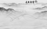 新中式新唯美山水画 tif分层