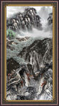 竖幅山水画