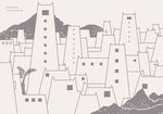 羌寨建筑矢量
