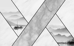 水墨大理石山水背景墙壁纸壁画