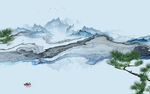 高清 轻奢山水背景 TIF分层