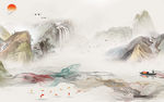 国画意境新山水画 TIF分层