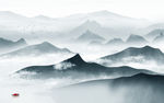 高档 简约新山水画 tif分层