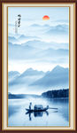 竖幅山水画