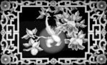 花鸟灰度图