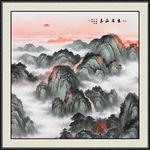 泰山 日出泰山 国画 泰山风光