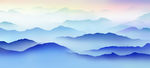 山 水墨山  彩色抽象 山群