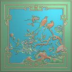 精雕图 花草动物