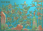 精雕图 牡丹花