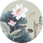 荷花荷韵装饰画