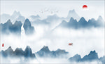 禅意水墨山水画