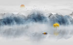 意境水墨山水画