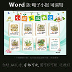 word版电子小报蒜苗植物生长