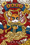 牛年门神插画