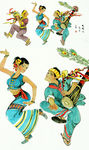 傣族传统风情之象脚鼓舞