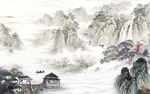 中国风新高档山水画 tif分层