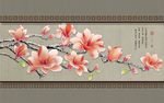 新中式梅花电视背景墙